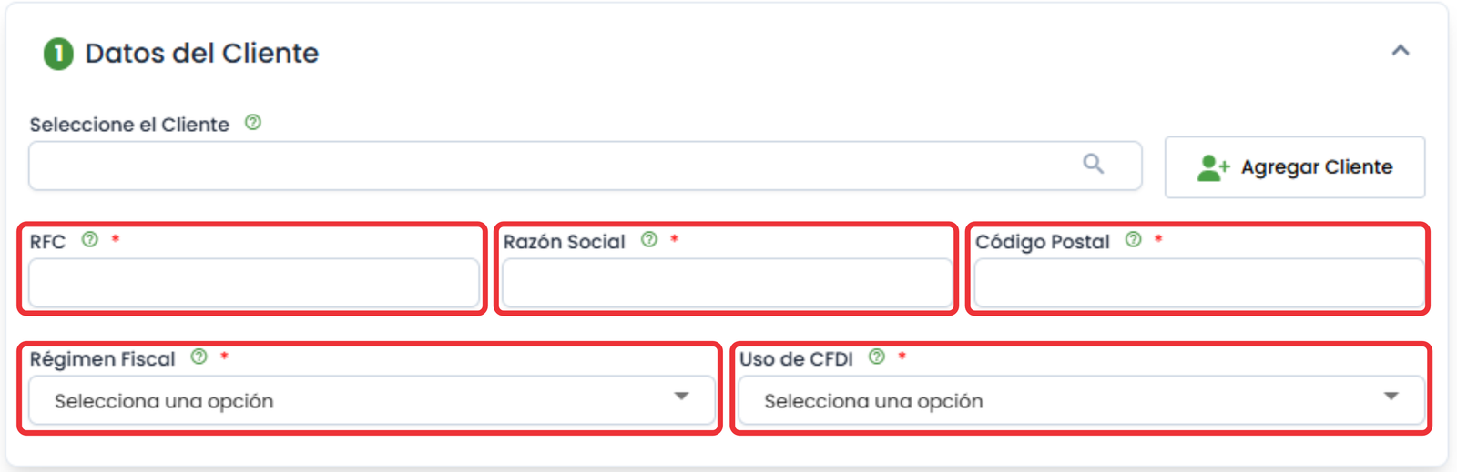 Verificar los datos del receptor